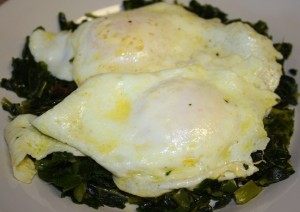 eggs and greens