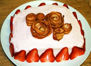 chocolate strawberry bacon cake